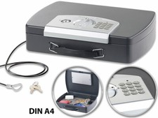 Coffre-fort de voyage en acier pour documents A4  avec serrure électronique - X