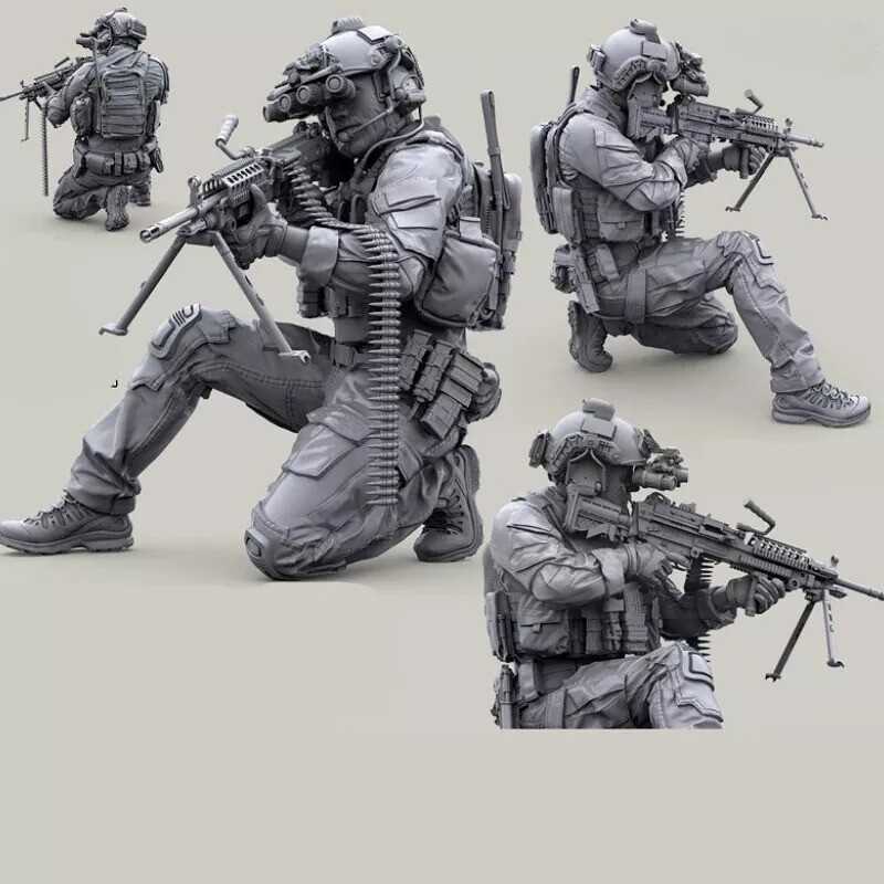 1/35 Resin Figure Model Kit US Special Forces In Action Unassembled Unpainted