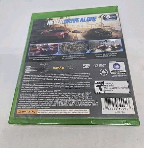 MICROSOFT Xbox One The Crew Game BRAND NEW FACTORY SEALED Fast SHIPPING TRACKING - Picture 3 of 4