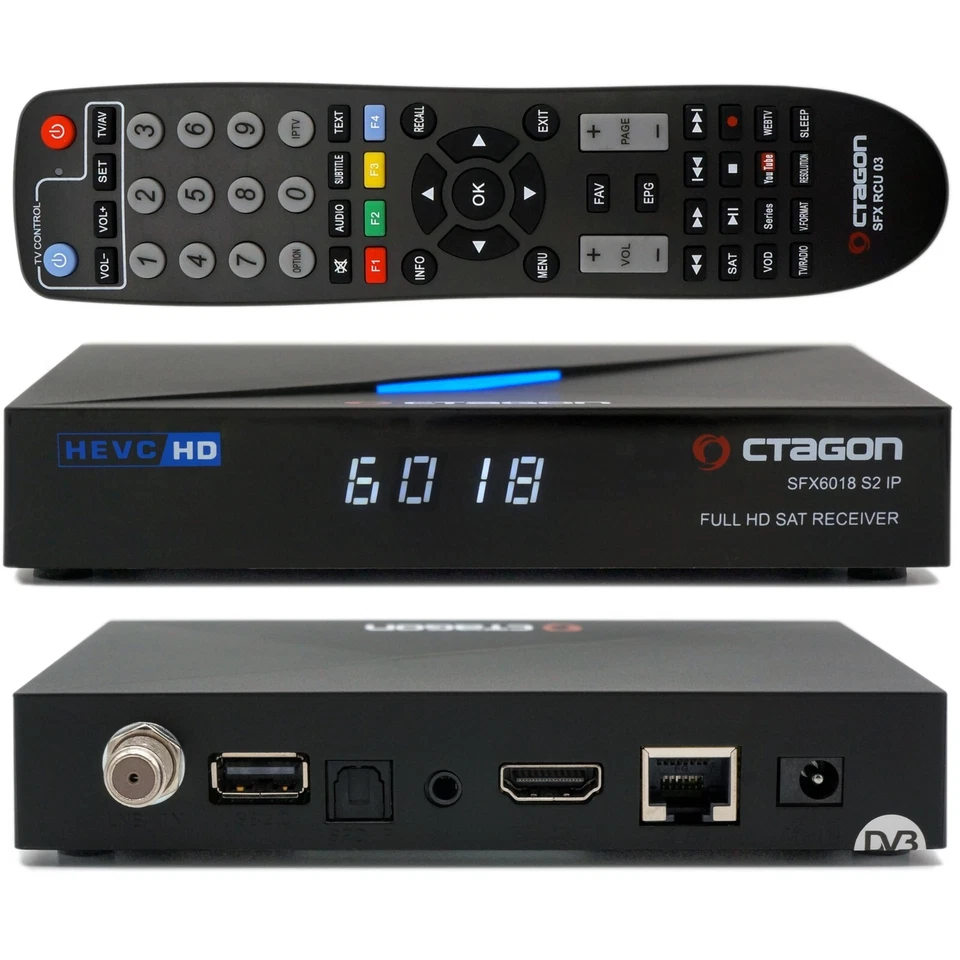Octagon SFX6008 6018 WL E2 Enigma + Dual OS + WLAN Smart TV IP SAT S2 HVEC H.256 - Bild 4 von 4