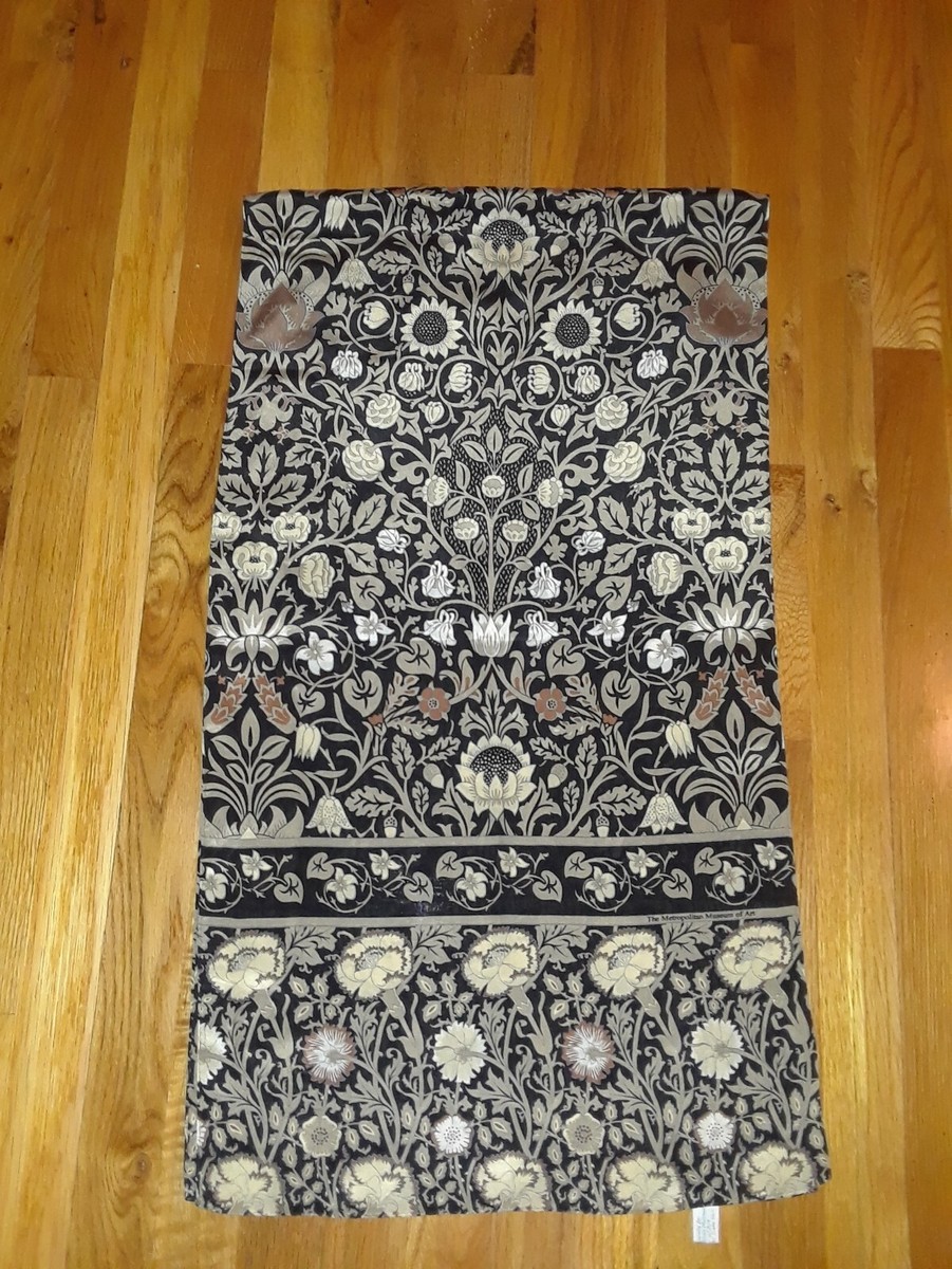 Metropolitan Museum of Art William Morris Black Tan Floral 100