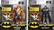 DC Comics Cape Crusader - Armored Batman, Bronze Tiger 4" in Action figure Combo