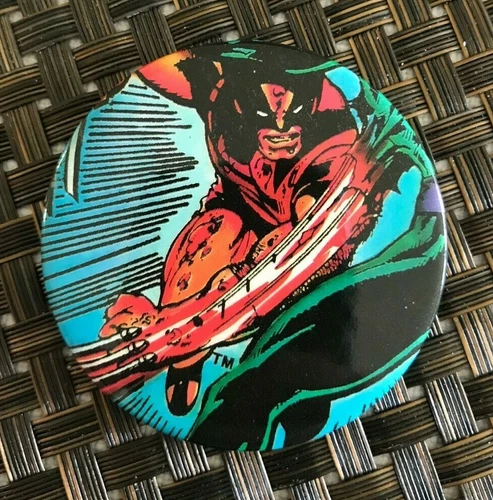 VINTAGE 1980'S MARVEL COMICS WOLVERINE X-MEN COLLECTIBLE PIN BUTTON VERY RARE