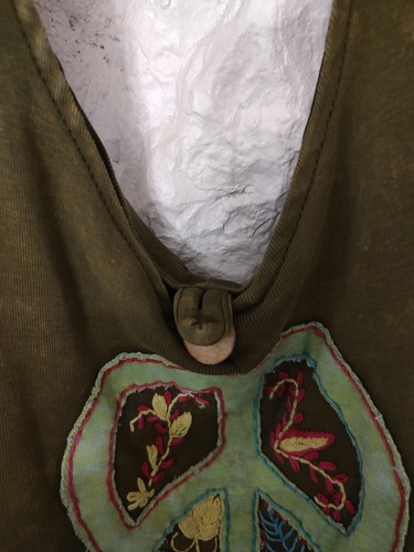 Peace Sign Hippie Bag Boho Crossbody Purse Blue One/Green One-Set of 2 See Pics - Picture 5 of 19