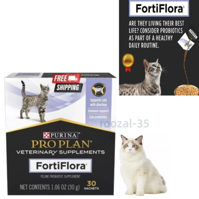 Purina FortiFlora Cats Probiotic Pro Plan 30 Sachets For Veterinary Supplement