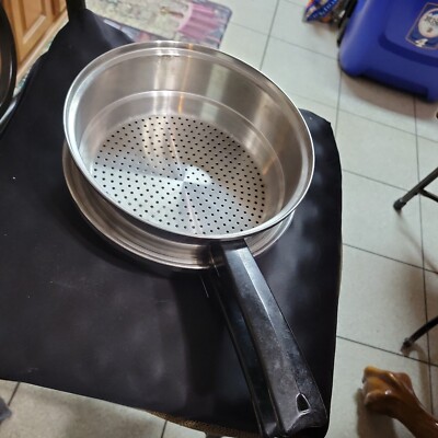 Vintage INKOR 3 Ply Stainless Steel 9 in Skillet Sauce Pan w