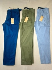 Scotch & Soda Amsterdam Blake Regular Slim Fit Chino Pant Green Blue Men Stretch