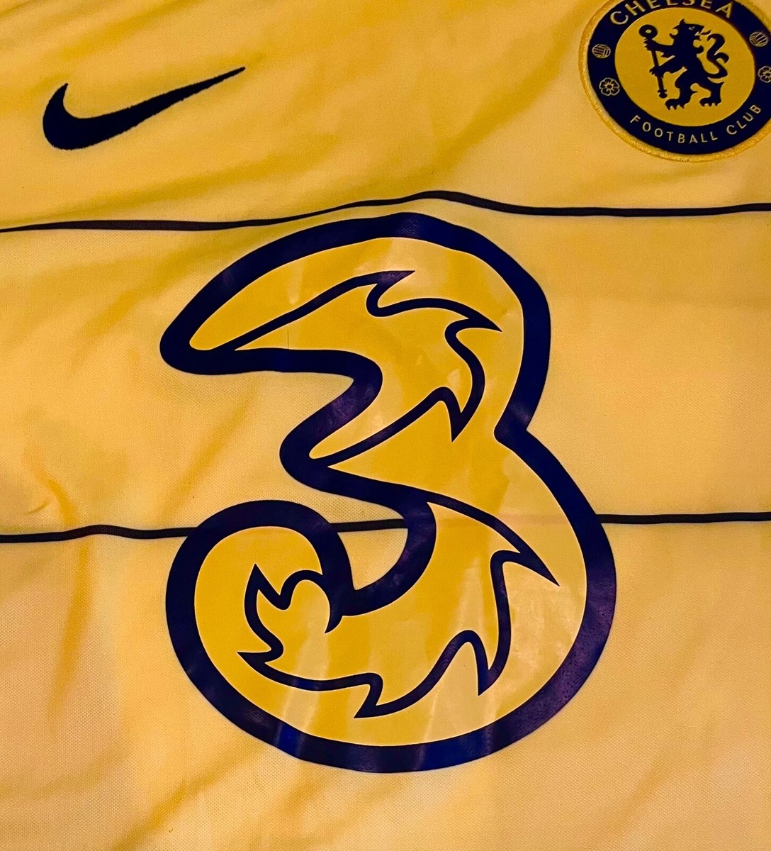 Nike Yellow Chelsea 2021/22 Football XL Mens Jersey 9 Lukaku