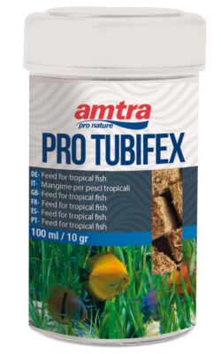 Amtra Pro Tubifex Gefriergetrocknete Würfel Aquarium Fische Futter 100 ml (10g)
