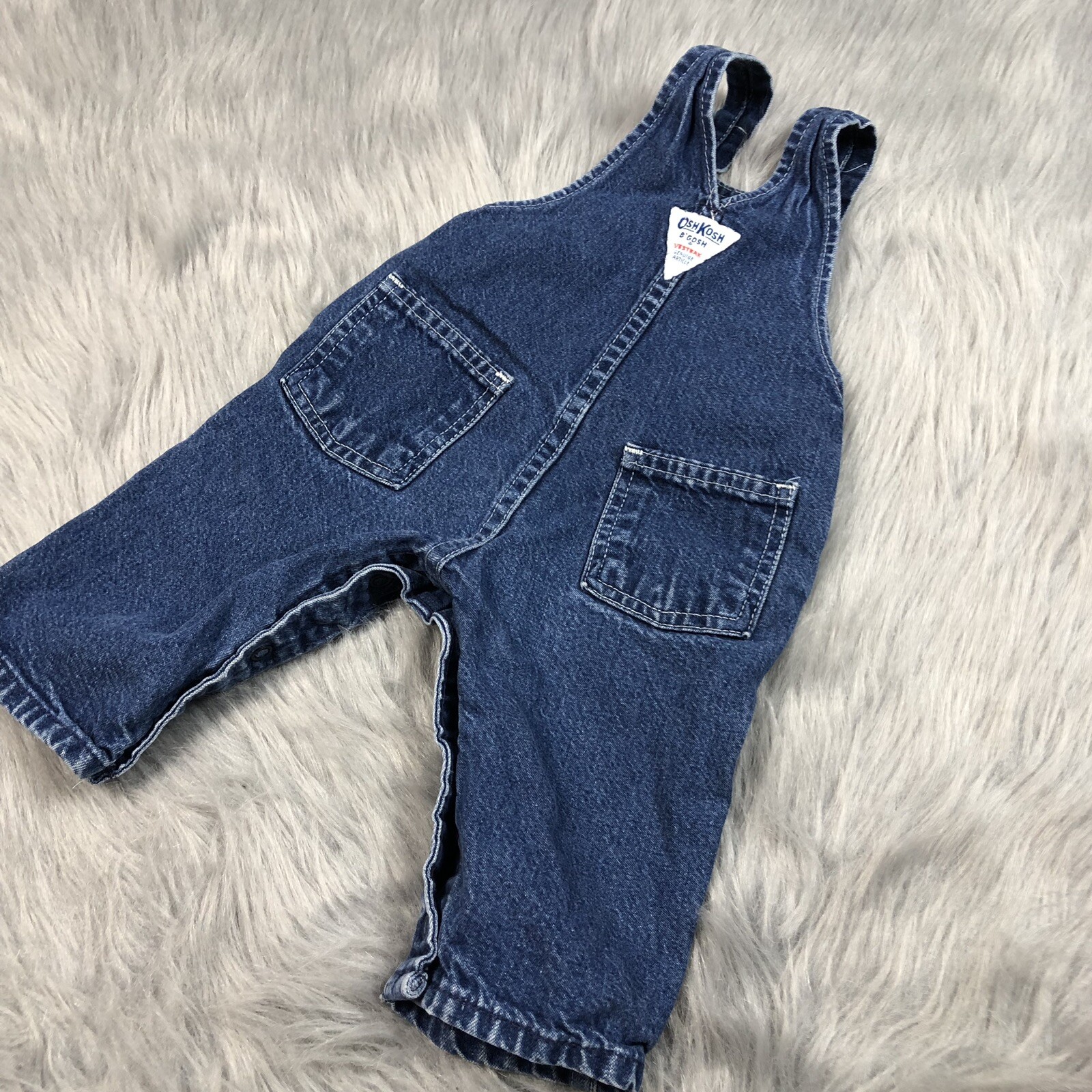 Vintage Baby Oshkosh Bgosh Vestbak Denim Blue Overalls eBay