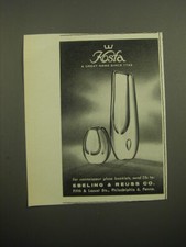 1960 Kosta Crystal Vases Advertisement - Kosta a great name since 1742