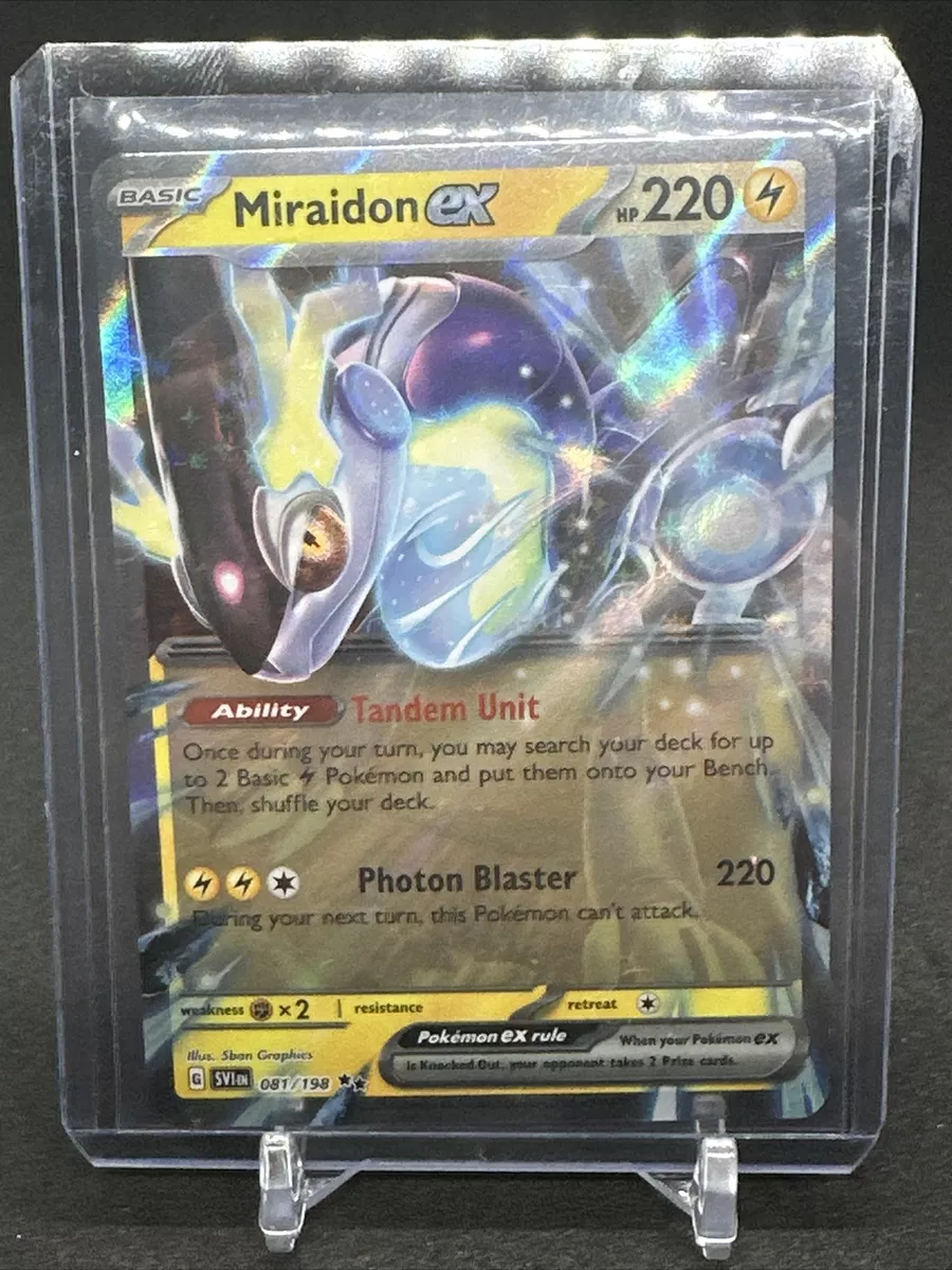  Pokemon - Miraidon ex 081/198 - Scarlet & Violet - Double Rare  Card : Toys & Games