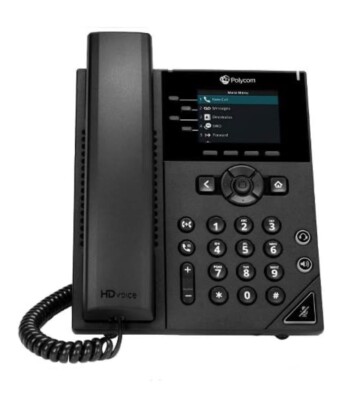 Polycom VVX 250 Business IP Desk Phone with Color Display - Four Lines
