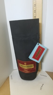 Insulated Champagne Wine Cooler Bag Piper-Heidsieck Brut Draw String. Black