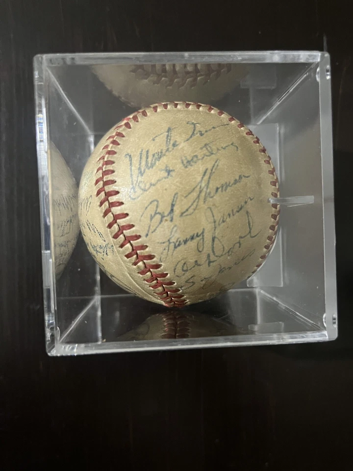 1950 NY Giants Team Signed Baseball Monte Irvin Bobby Thomson 24 Autos JSA LOA! - Image 3 of 4