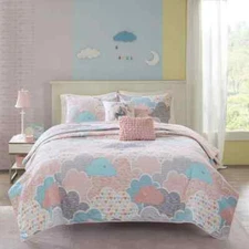 Urban Habitat 100% Cotton Printed Coverlet Set, UHK13-0015 Twin - Pink