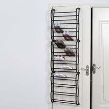 Image of 12 Tier Over The Door Hanging Shoe Rack Shelf Organizer Storage Stand Holder UK