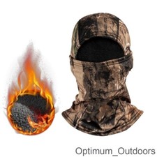 Realtree Fleece Lined Camouflage Oak Leaf Hunting Balaclava Hood Hat Head Cover