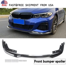 CARBON FIBER FRONT BUMPER SPOILER LIP FOR 19-2022 BMW 3 SERIES G20 M340I M SPORT
