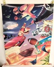 Vintage 1980's Stroh's Light Beer Poster A Nice One