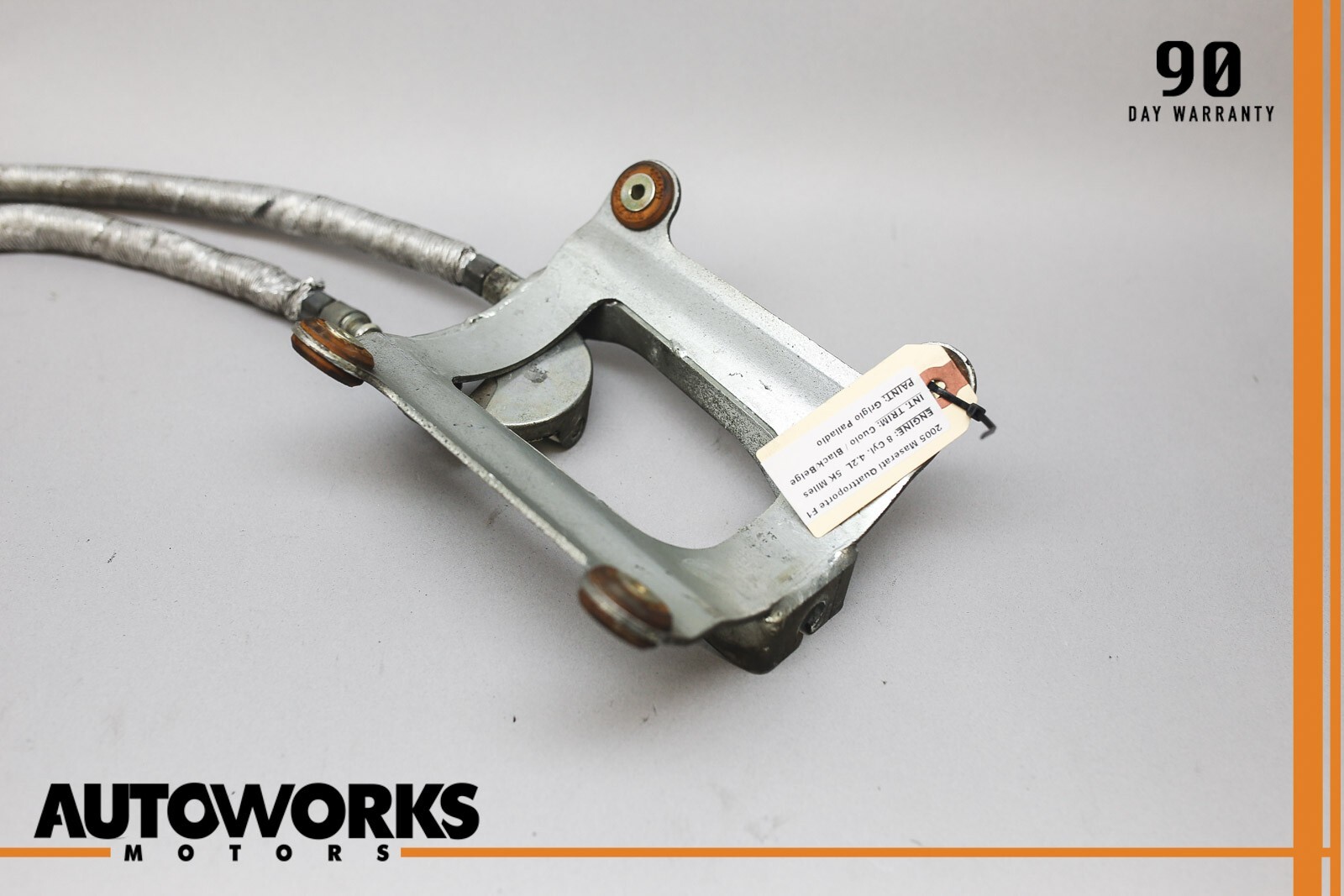05-07 Maserati Quattroporte M139 Emergency Parking Brake Cable w/ Bracket OEM