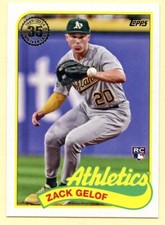 2024 Topps Zack Gelof 1989 Retro baseball Rookie card Oakland Athletics #89B-90. rookie card picture