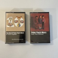 2 Peter, Paul and Mary Cassette Tape Best Of And Self Title