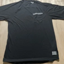 AND1 One Black Mens Dry Dri-Fit Active Basketball Reflective T-Shirt Size Medium