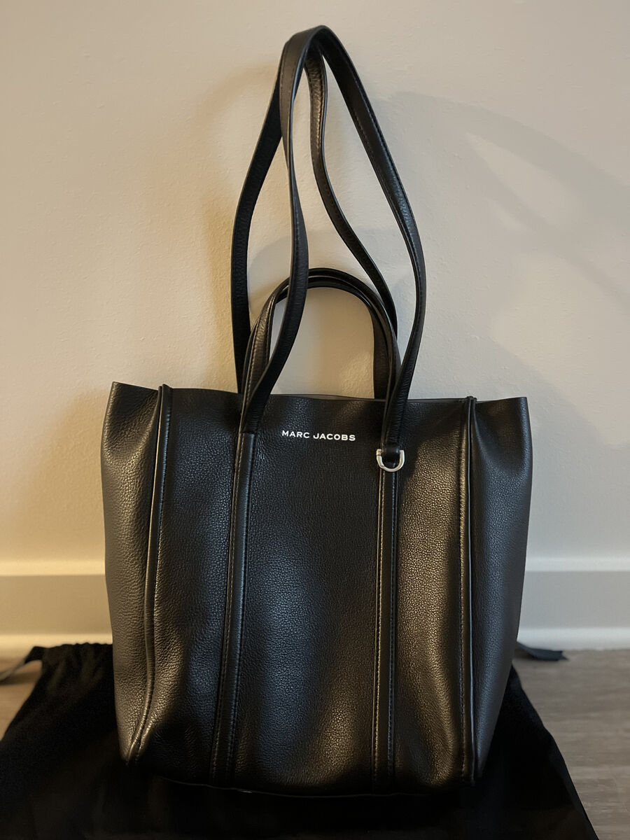 Marc Jacobs the Tag Tote Black Leather Shoulder Bag Perfect Marc Jacobs the Tag Tote Black Leather Shoulder Bag Perfect