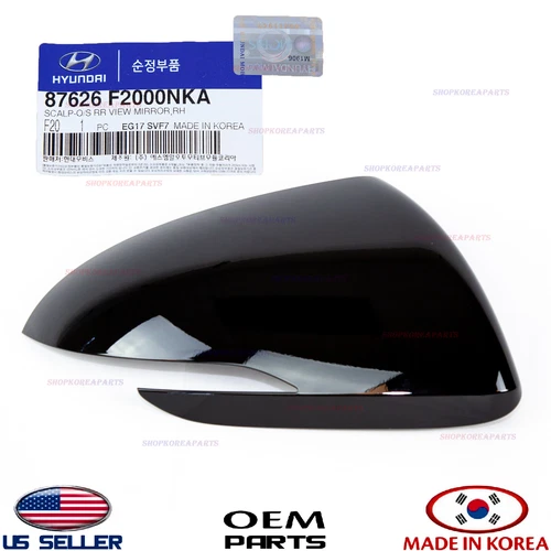 Genuine OEM BLACK Cover Passenger Side RIGHT Mirror 2017-2020 Elantra Sedan