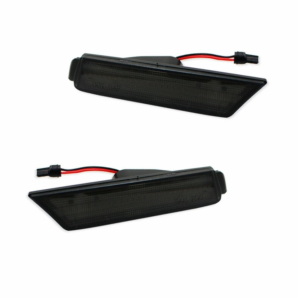 2pcs Smoke Lens LED Side Marker Signal Reflector Fits 2010-2015 Chevrolet Camaro - Image 4 of 4