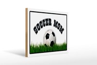 Holzschild FußBall 40X30 Cm Soccer Mom FußBall Mutter Deko Schild