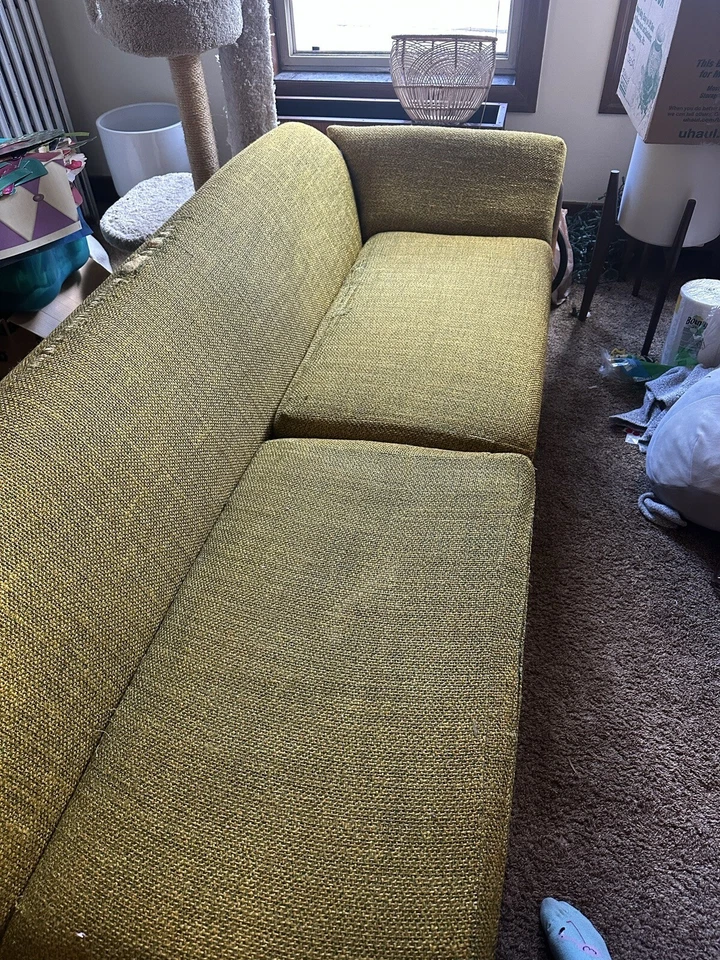 Sofá góndola moderno de mediados de siglo estilo Adrian Pearsall vintage de nogal Foto 4 de 4