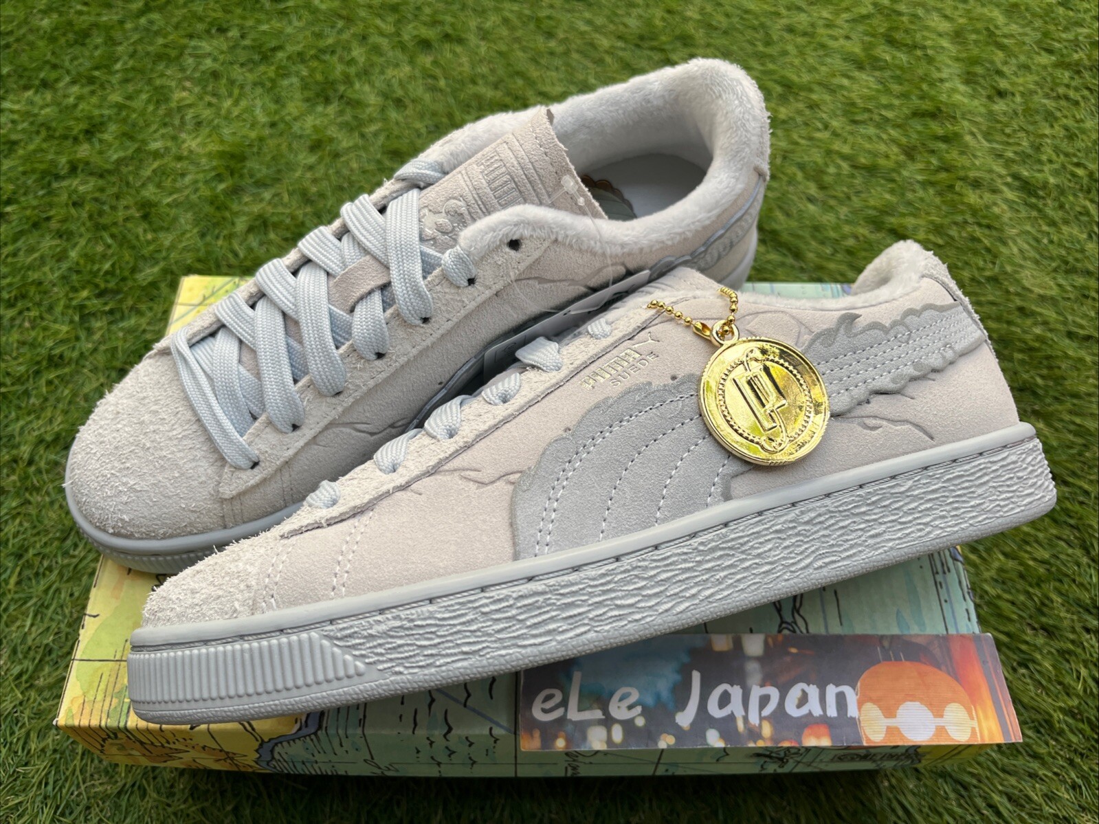 SAOLA Sneakers unisex PUMA x ONE PIECE SCAMOSCIATE 396524 01 Luffy Gear 5 grigio piuma