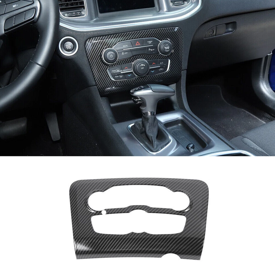 39x Carbon Fiber Interior Set Dash Panel Cover Trim Kit for Dodge Charger 2015+ Foto 4 de 4