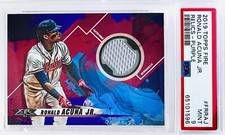 2019 Topps Fire Ronald Acuna Jr. Relics Purple #/50 PSA 9 Low Pop Fire 🔥