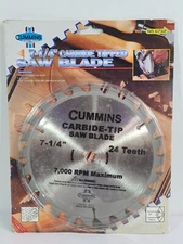 FRAMING Circular Saw Blade 7.25" Cummins 24 Carbide Teeth 5/8 Arbor 6732 NEW