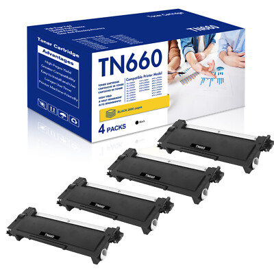 4PK TN660 Toner Compatible With Brother MFC-L2700DW HL-L2300D DCP-L2540DW TN630