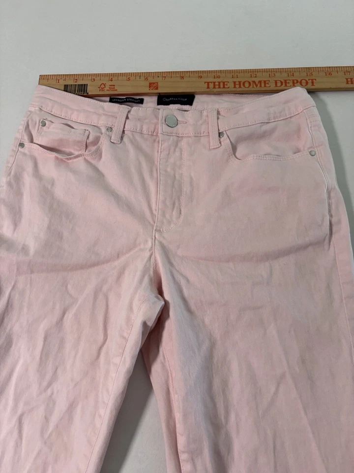 Pantalones de mezclilla Charter Club para mujer Lexington control de barriga pierna recta Foto 4 de 4