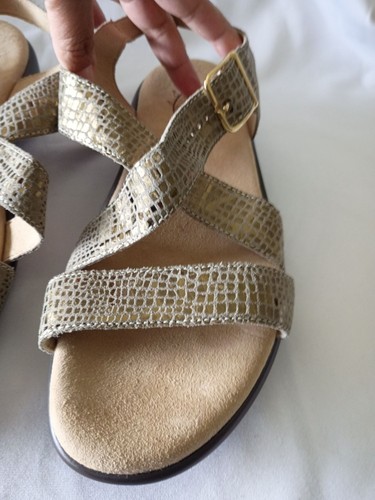SAS Laguna Champagne Cross Strap Sandals 10W Women’s Wide NEW No Box - Picture 10 of 15