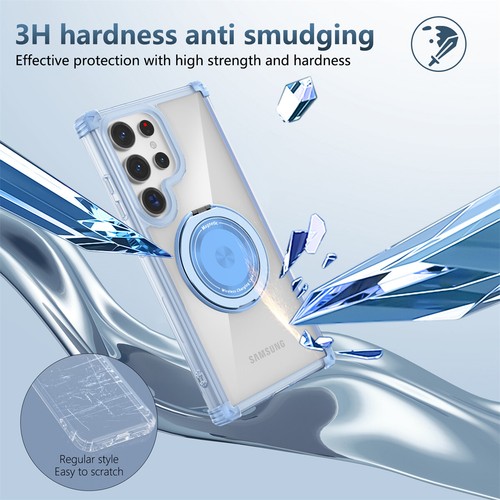 For Samsung S24 Ultra S23 S22Plus Note20 Magsafe Magnetic Rotate Ring Stand Case - Picture 8 of 23