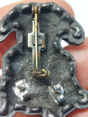 Rabbit Trinket Box Earrings Necklace Set Lid Is Earring Holder / Pin Pewter - Picture 6 of 10