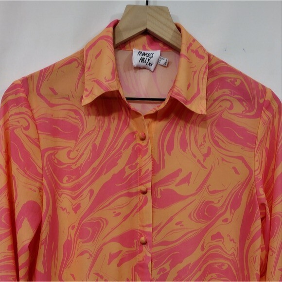 Princess Polly Marble Mae Shirt Womens 0 Orange Retro 90s Y2K Beach  Vacation | eBay