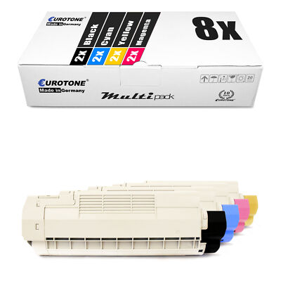 8x Eurotone Eco Patrone für OKI MC-560-DN