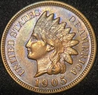 1905 Indian Head Cent - Nicely Toned UNCIRCULATED Example - FREE SHIPPING