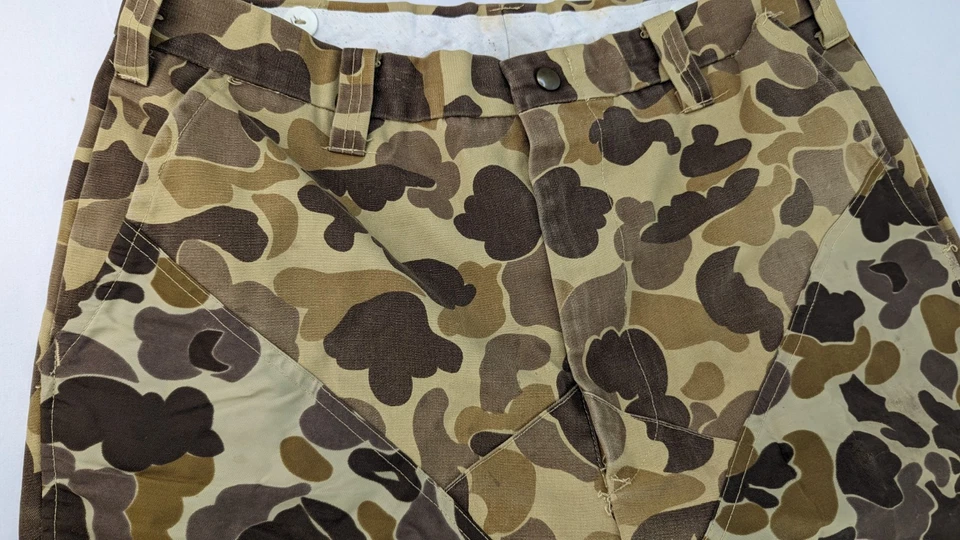 Vintage Field Pant Duck Camo GameHide Nylon Canvas Camouflage Hunting Pants 36 - Image 3 of 4