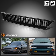 Fits 1993-1997 Toyota Corolla Abs Black Front Bumper Hood Mesh Grille Grill 1pc