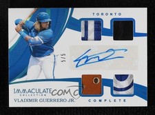 2019 Panini Immaculate Complete Blue 5/5 Vladimir Guerrero Jr #C-VG Auto 0ic9