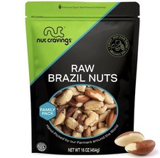 - Raw Brazil Nuts, Unsalted, No Shell, Whole, 16Oz - 1 LB Bulk Nuts Packed Fre