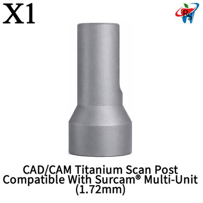 Dental Lab CAD/CAM Titanium Scan Post Compatible With Surcam  Multi-Unit 1.72mm